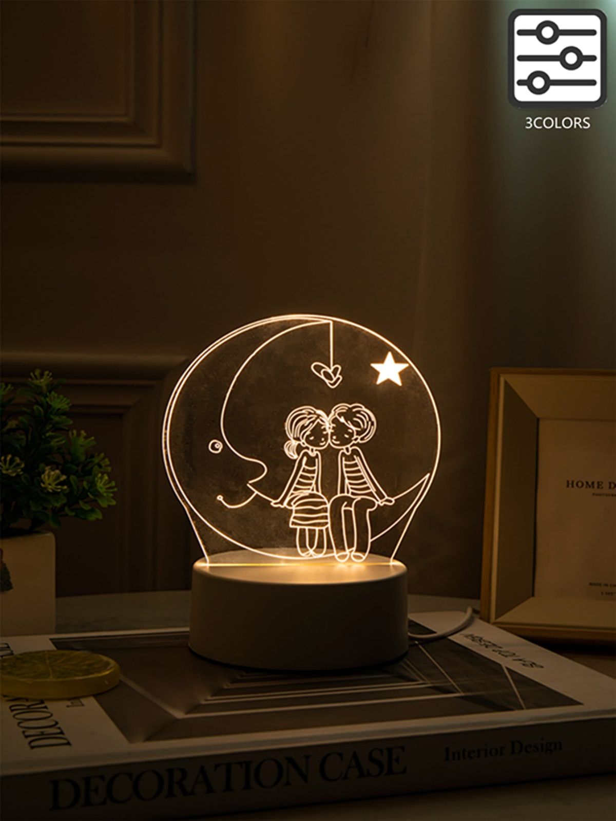 3D Transparent LED Night Lamps