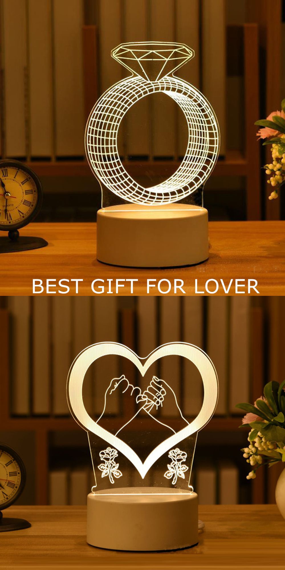 3D Transparent LED Night Lamps