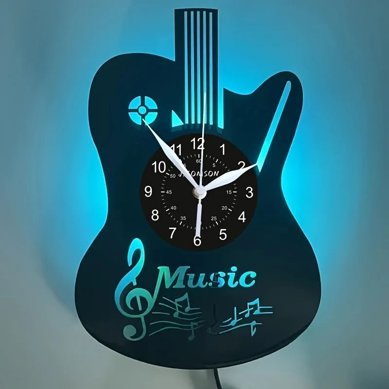 Guitar LED Wall Clock – Music Lovers Edition, customise