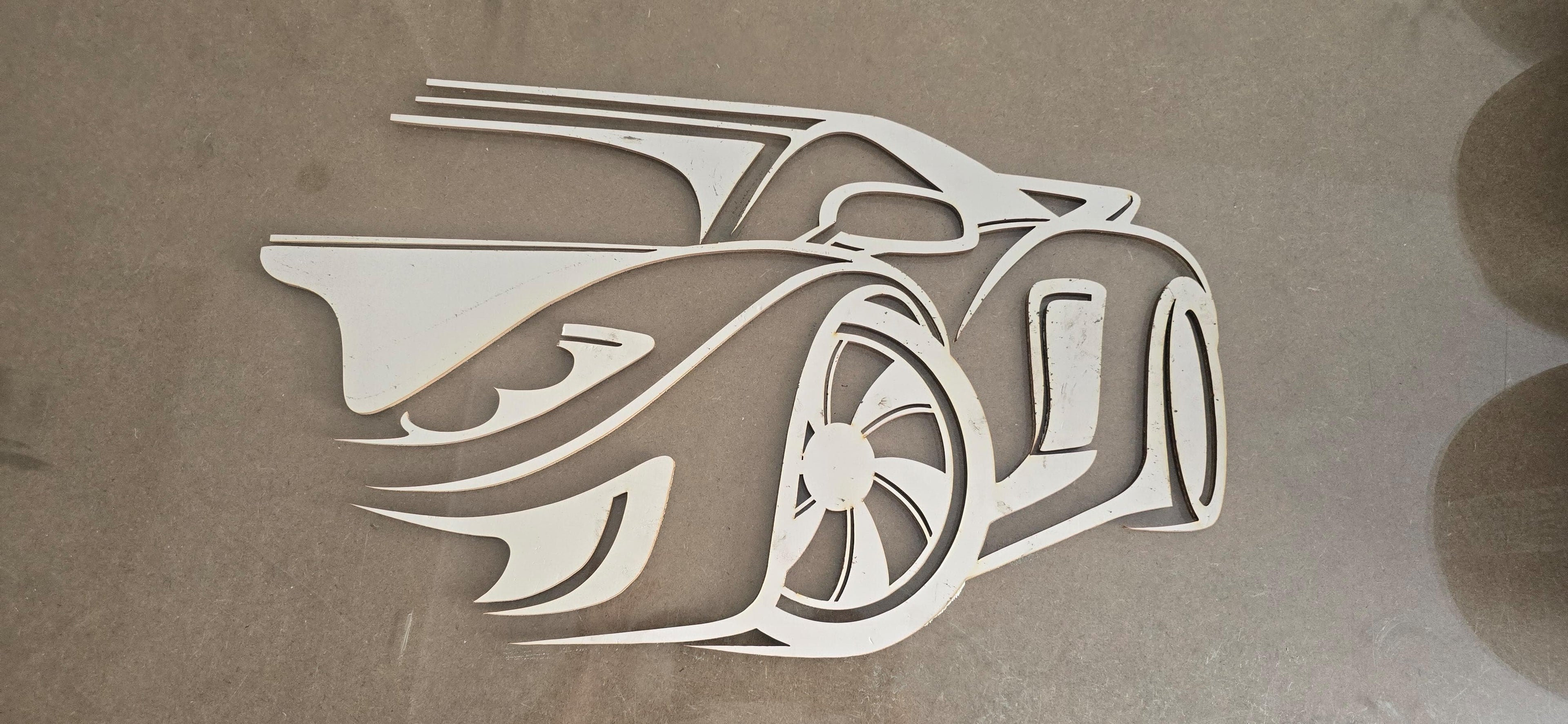 🏎️ Modern Car Wall Art – 3D Racing Silhouette Decor