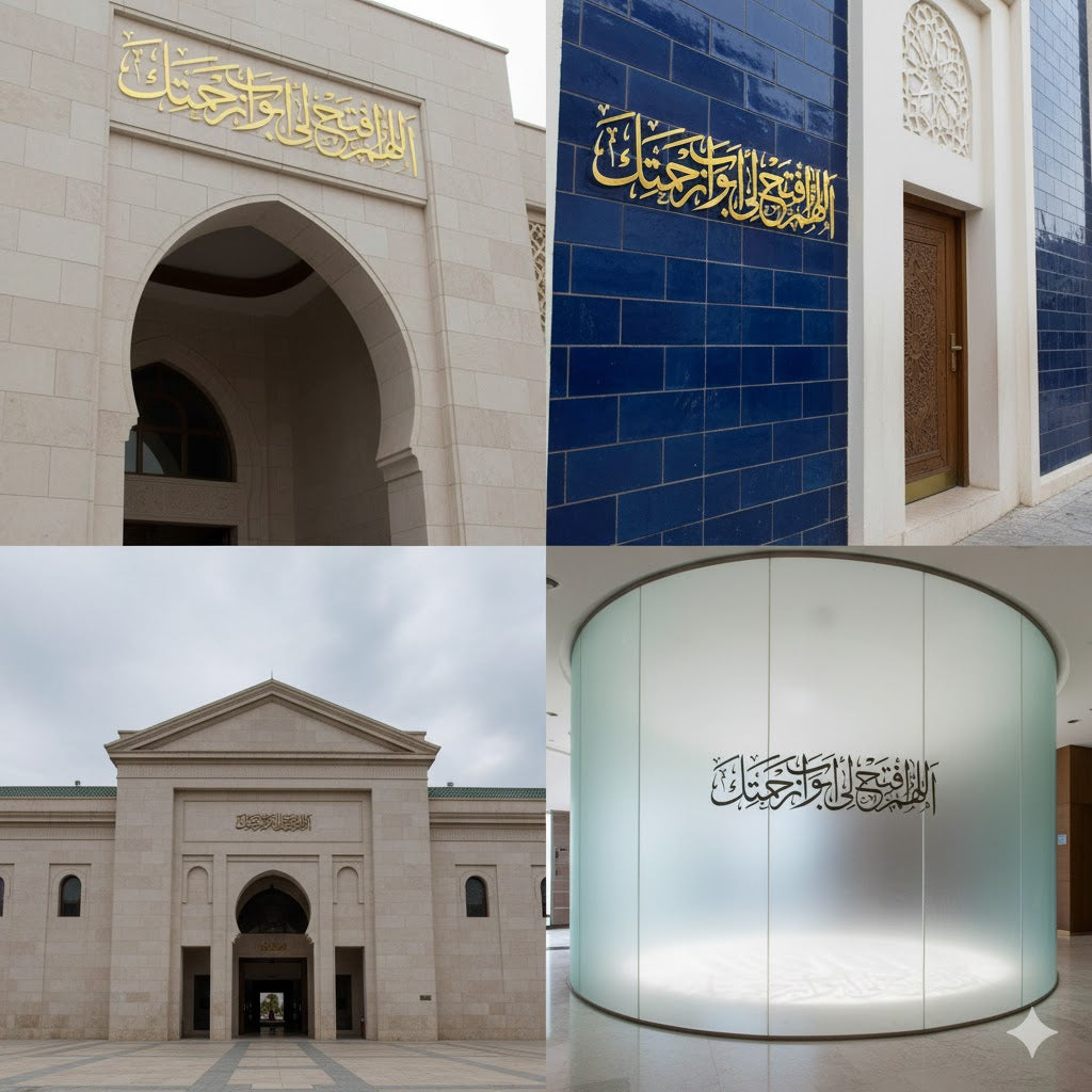 Elegant Arabic Calligraphy Acrylic Mirror Mosque front Wall Art