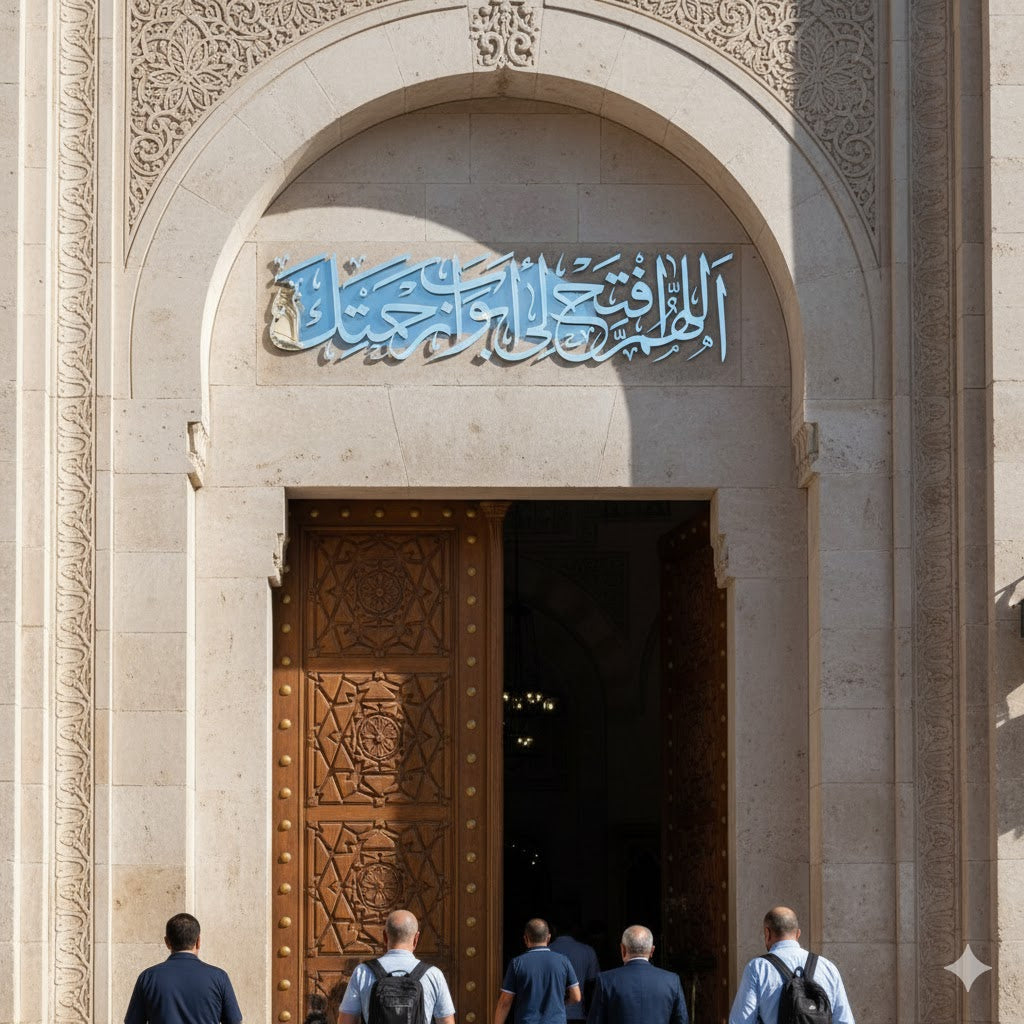 Elegant Arabic Calligraphy Acrylic Mirror Mosque front Wall Art