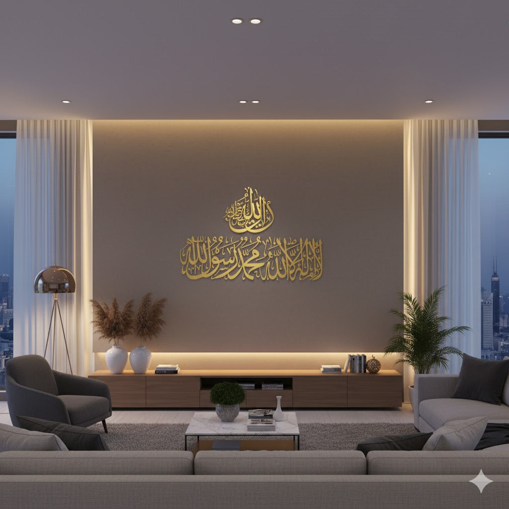 Qalma Wall Art – Acrylic Mirror Islamic Calligraphy Decor