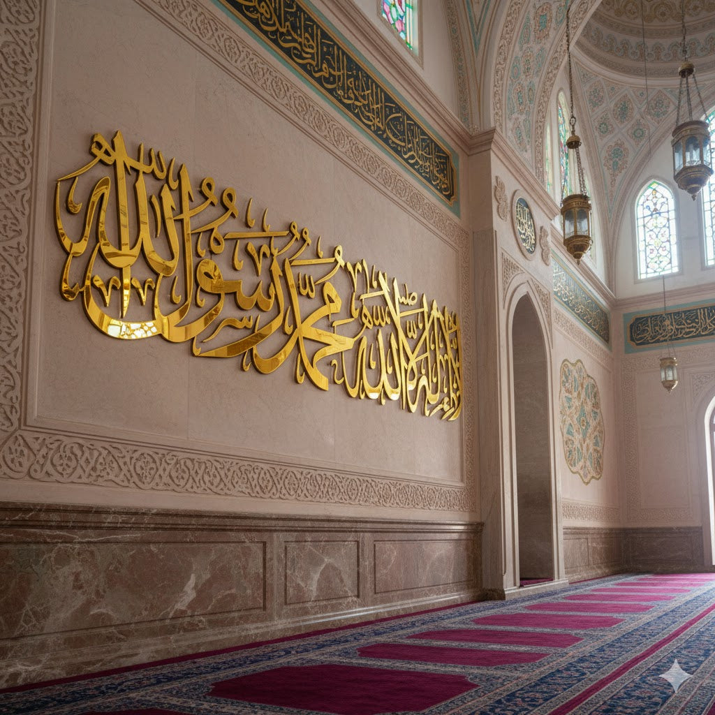 Qalma Wall Art – Acrylic Mirror Islamic Calligraphy Decor